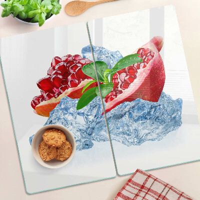 Glazen snijplanken Granaatappel en ijs