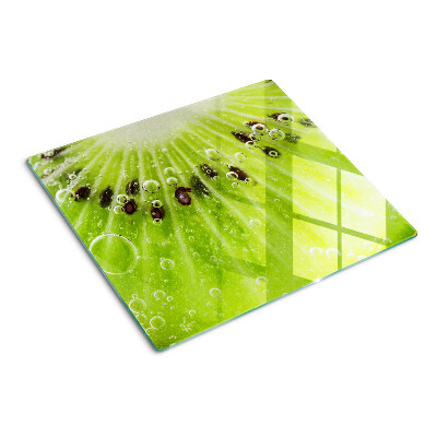 Glazen snijplanken Kiwi met waterdruppels