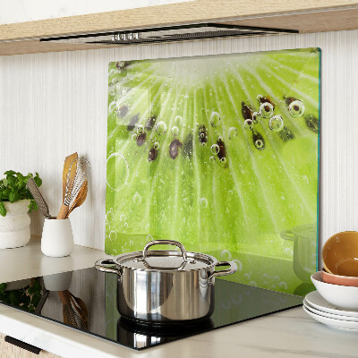 Glazen snijplanken Kiwi met waterdruppels
