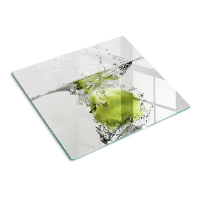 Glazen snijplanken Groene appel in water