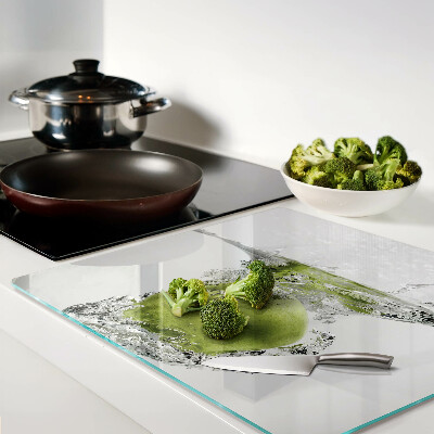 Glazen snijplanken Groene appel in water