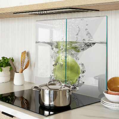 Glazen snijplanken Groene appel in water