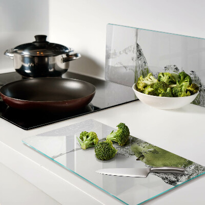 Glazen snijplanken Groene appel in water