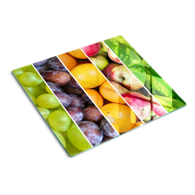 Glazen snijplanken Fruit in regenboogkleuren