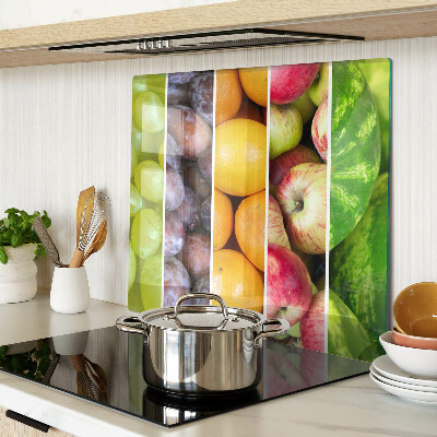 Glazen snijplanken Fruit in regenboogkleuren