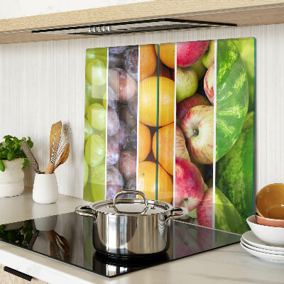 Glazen snijplanken Fruit in regenboogkleuren