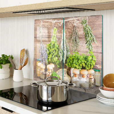 Glazen snijplanken Kruiden en specerijen in de keuken