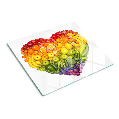 Snijplanken glas Regenboogfruithart