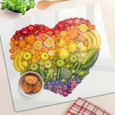Snijplanken glas Regenboogfruithart