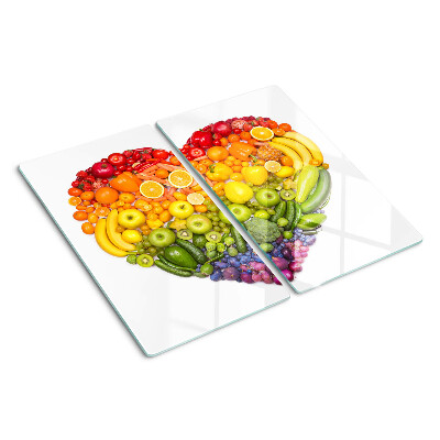 Snijplanken glas Regenboogfruithart