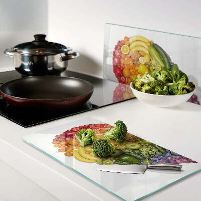Snijplanken glas Regenboogfruithart