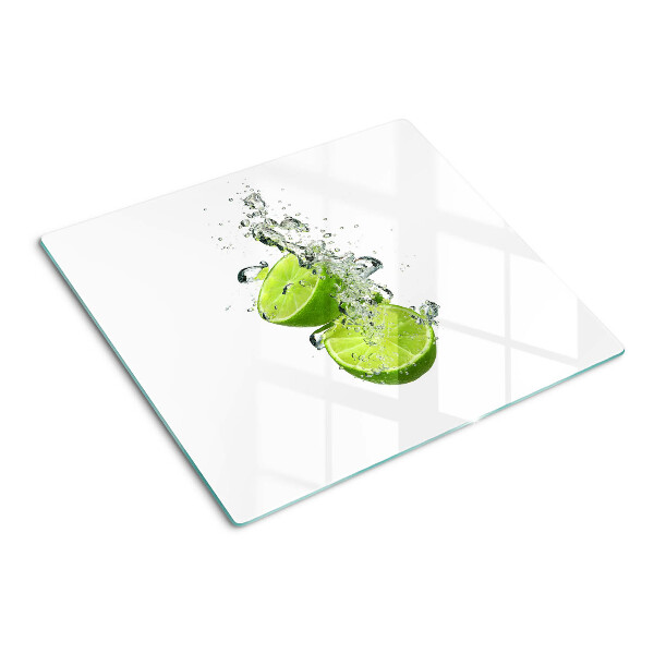 Snijplanken glas Citroenen in bubbelwater