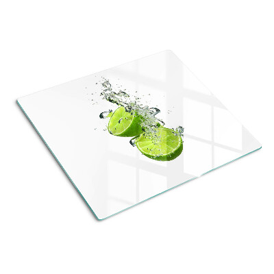 Snijplanken glas Citroenen in bubbelwater