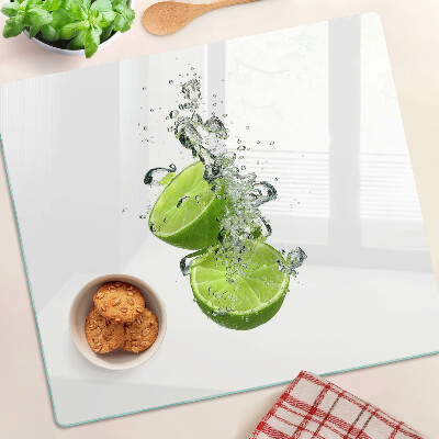 Snijplanken glas Citroenen in bubbelwater