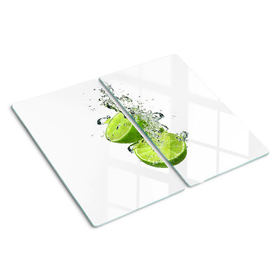 Snijplanken glas Citroenen in bubbelwater