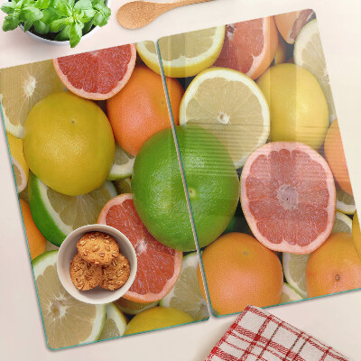Snijplanken glas Citrusvruchten in kleuren