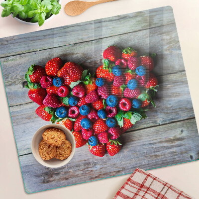Snijplanken glas Hart van bosvruchten