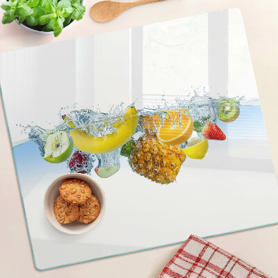 Snijplanken glas Fruit in water