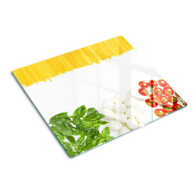 Glazen snijplanken Pasta met kruiden en tomaten