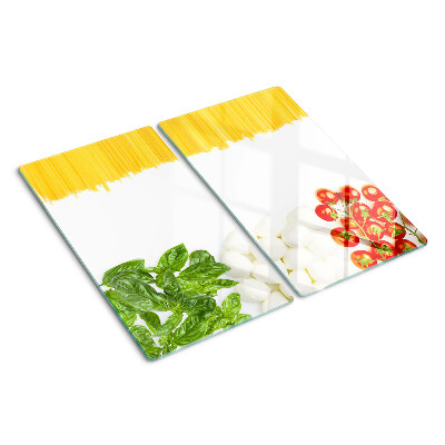 Glazen snijplanken Pasta met kruiden en tomaten