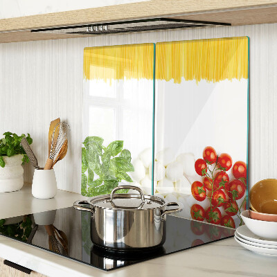 Glazen snijplanken Pasta met kruiden en tomaten