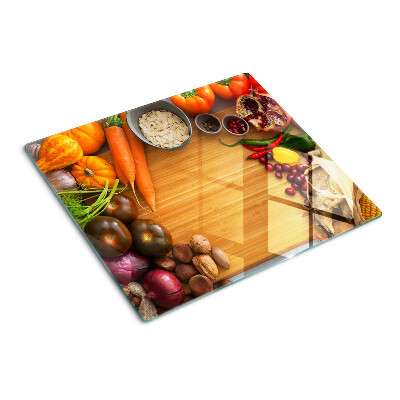 Snijplanken glas Groente- en fruitthema