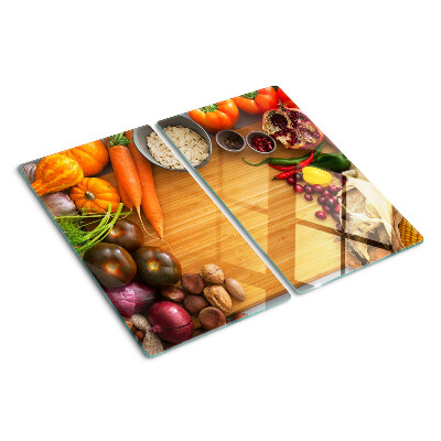 Snijplanken glas Groente- en fruitthema