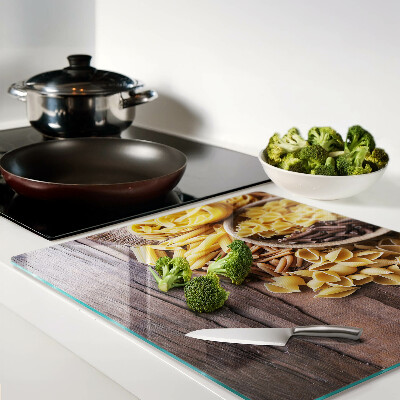 Glazen snijplanken Pasta en houten accenten