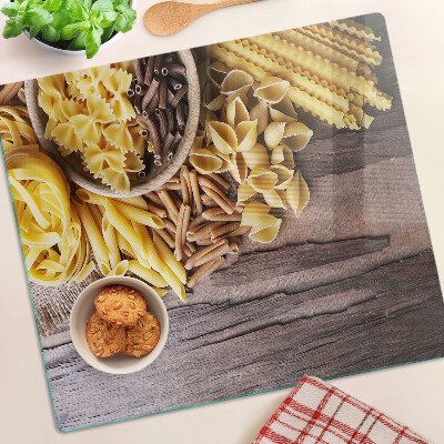 Glazen snijplanken Pasta en houten accenten