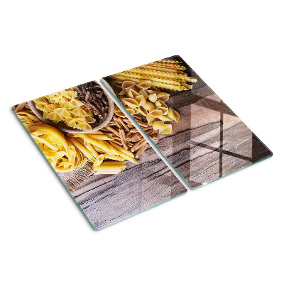 Glazen snijplanken Pasta en houten accenten