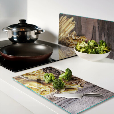 Glazen snijplanken Pasta en houten accenten