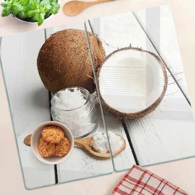 Snijplanken glas Kokosnoot en zijn producten