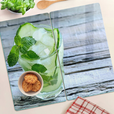 Glazen snijplanken Verfrissende cocktail met munt