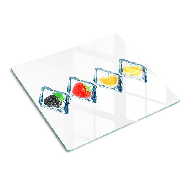 Glazen snijplanken Fruit in ijs