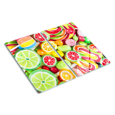 Snijplanken glas Zoete snoepjes en fruit