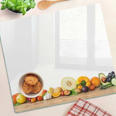 Glazen snijplanken Fruit op een plank