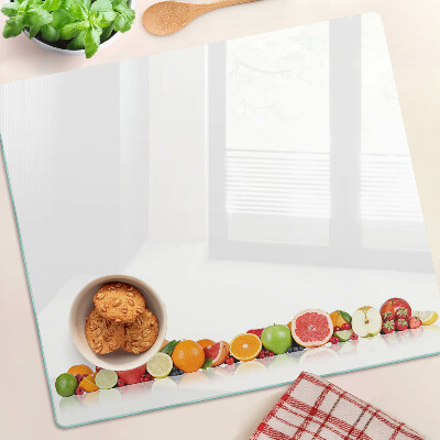 Glazen snijplanken Citrusvruchten in pastelkleuren