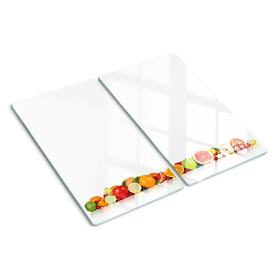 Glazen snijplanken Citrusvruchten in pastelkleuren