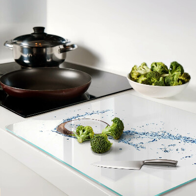 Snijplanken glas Kokosnoot met water en munt