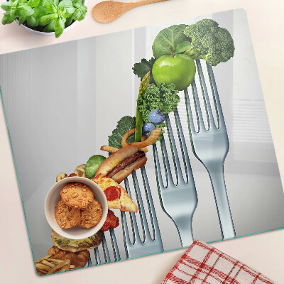 Snijplanken glas Eten op een vork