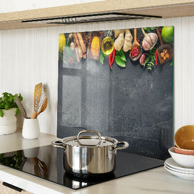 Snijplanken glas Keukenkruiden en ingrediënten