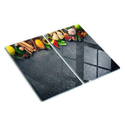 Snijplanken glas Keukenkruiden en ingrediënten