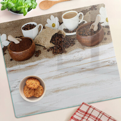 Snijplanken glas Koffie en koffiebonen
