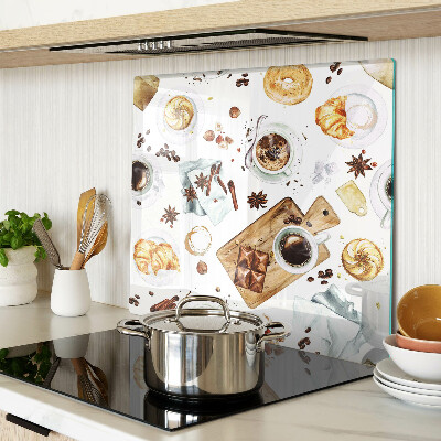 Snijplanken glas Koffiedelicatessen en gebak