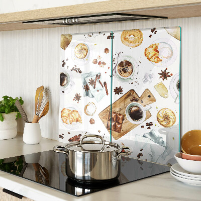 Snijplanken glas Koffiedelicatessen en gebak
