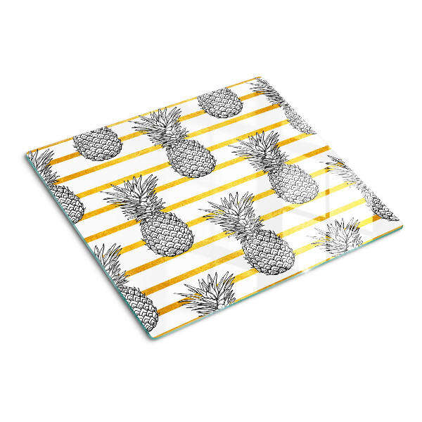 Snijplanken glas Ananas op reepjes