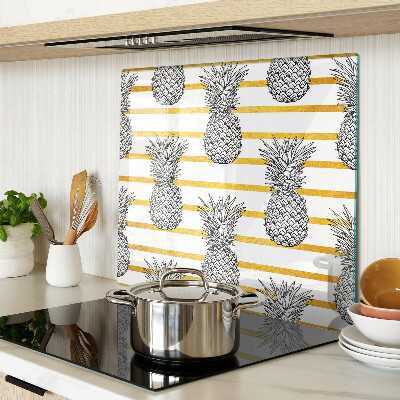 Snijplanken glas Ananas op reepjes