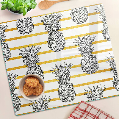 Snijplanken glas Ananas op reepjes
