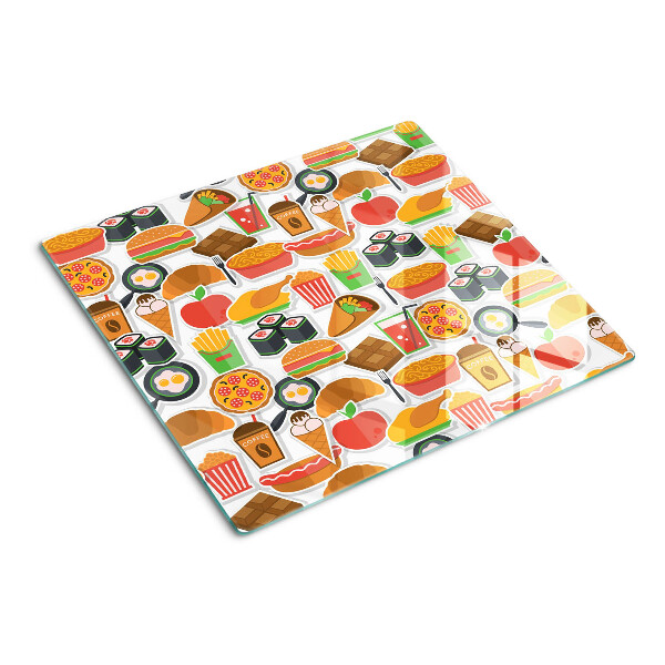 Snijplanken glas Thema eten en snacks