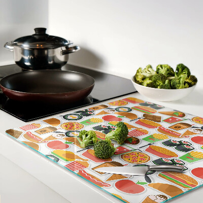 Snijplanken glas Thema eten en snacks